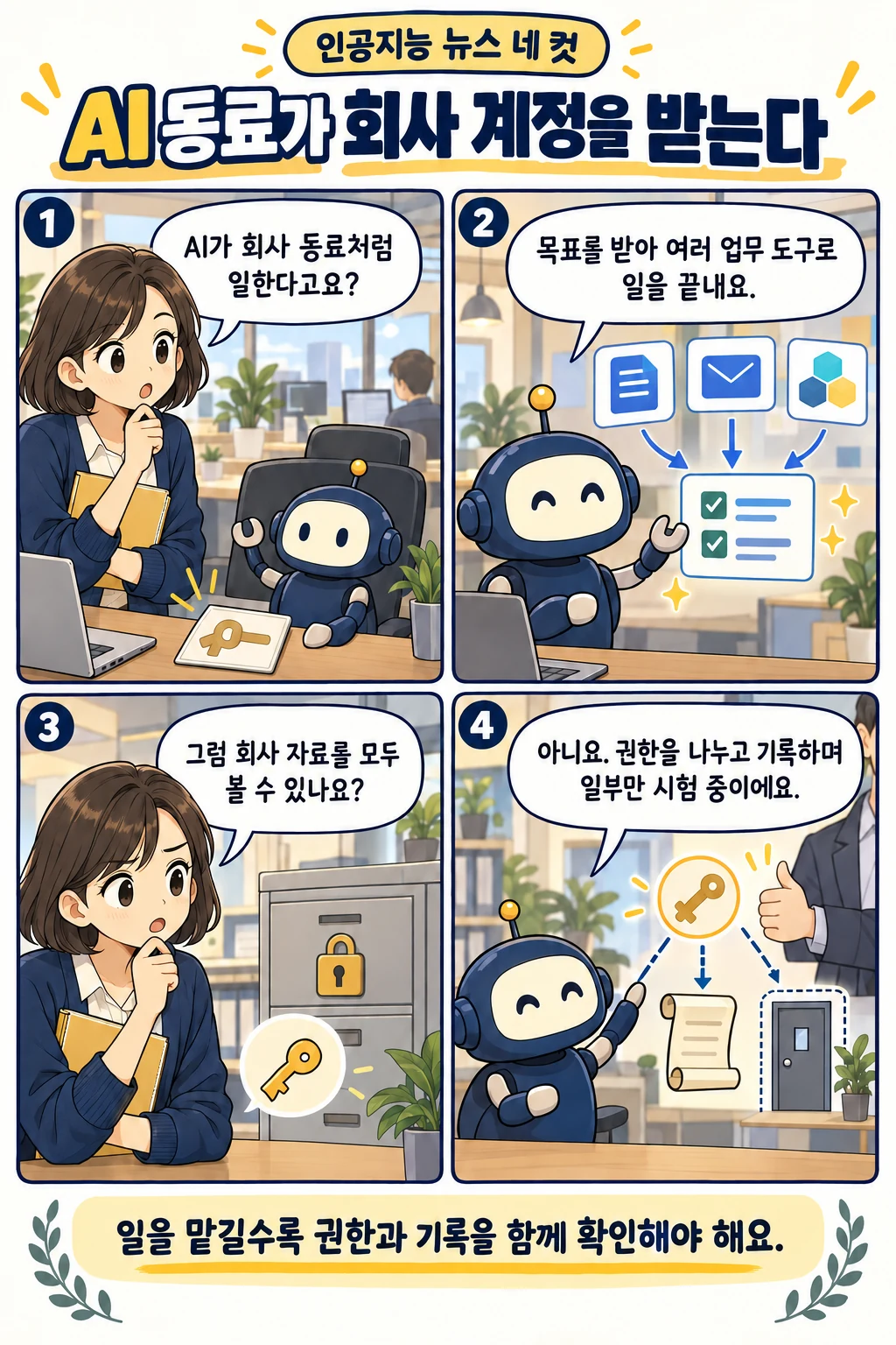 28화: AI 동료가 회사 계정을 받는다 표지