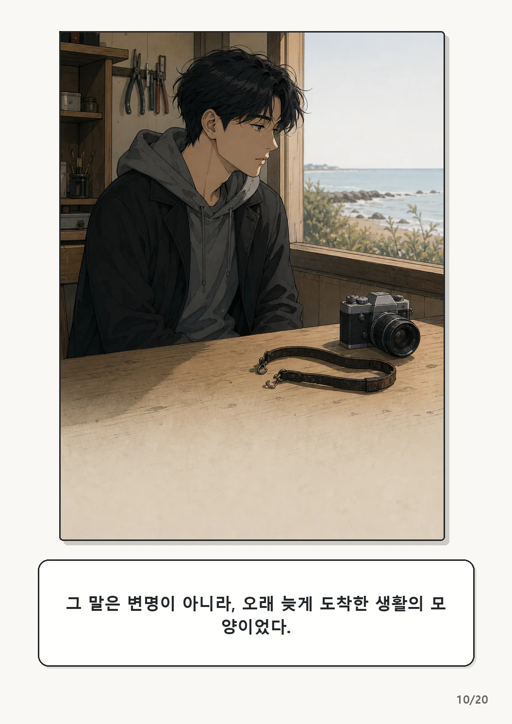 4화: 수선한 끈 10페이지. 그 말은 변명이 아니라, 오래 늦게 도착한 생활의 모양이었다.