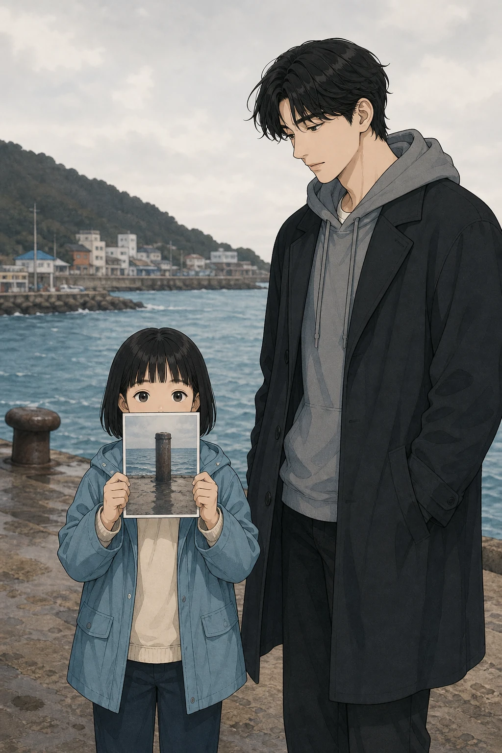 32화: 돌려 보는 한 장 6페이지. 윤서는 사진을 세워 들었다. “제가 본 쪽은 이쪽이에요.”