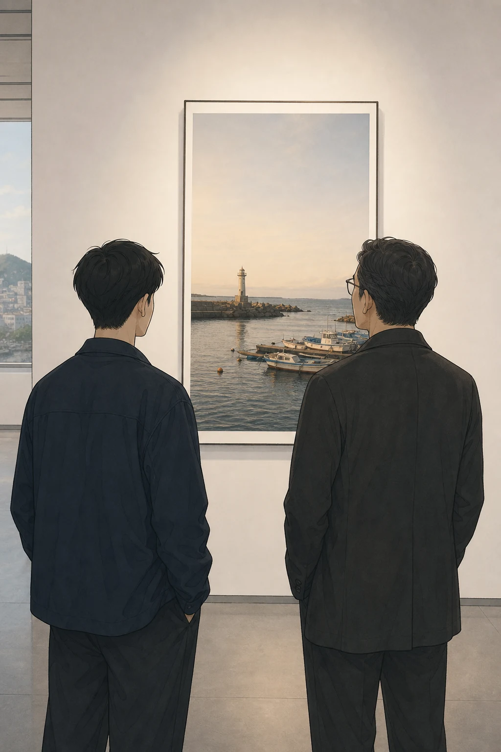 32화: 돌려 보는 한 장 20페이지. 도윤은 손을 내리고 주인과 함께 바뀐 사진을 바라봤다.