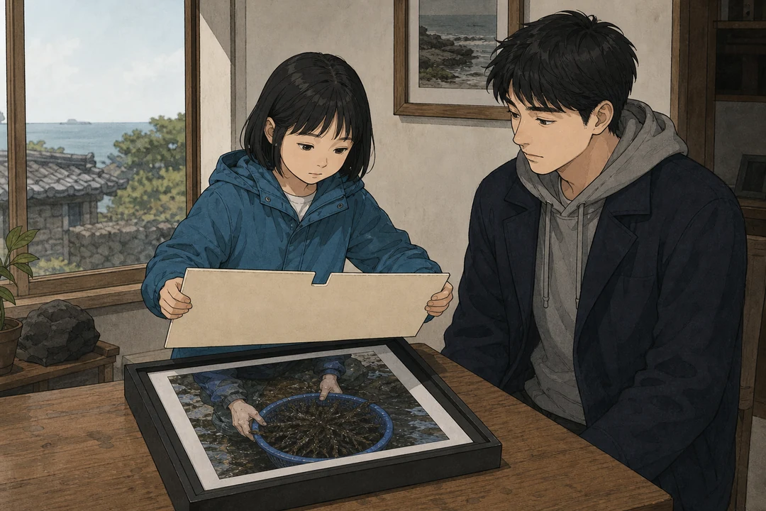 33화: 남겨 둔 가장자리 16페이지. 윤서는 매트를 다시 얹었다가 벗겨 선택을 되돌려 보았다.