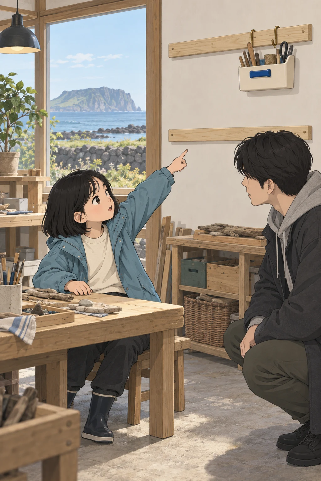 43화: 낮춰 건 도구함 3페이지. 윤서는 도구를 자기 손이 닿는 높이에 두고 끝까지 쓰고 싶었다.